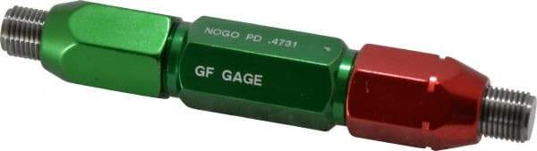 GF Gage - 1/2-20, Class 2B, Double End Plug Thread Go/No Go Gage - Steel, Size 5W Handle Included - USA Tool & Supply