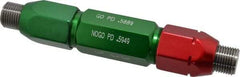 GF Gage - 5/8-18, Class 2B, Double End Plug Thread Go/No Go Gage - Steel, Size 6W Handle Included - USA Tool & Supply