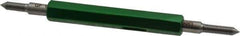 GF Gage - M3x0.50, Class 6H, Double End Plug Thread Go/No Go Gage - Hardened Tool Steel, Size 00 Handle Included - USA Tool & Supply