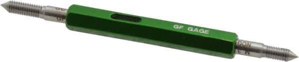 GF Gage - M3.5x0.60, Class 6H, Double End Plug Thread Go/No Go Gage - Hardened Tool Steel, Size 00 Handle Included - USA Tool & Supply