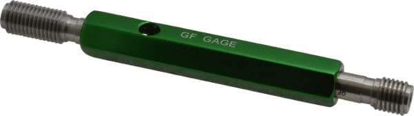 GF Gage - M10x1.25, Class 6H, Double End Plug Thread Go/No Go Gage - Hardened Tool Steel, Size 2 Handle Included - USA Tool & Supply