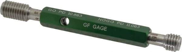 GF Gage - M12x1.75, Class 6H, Double End Plug Thread Go/No Go Gage - Hardened Tool Steel, Size 2 Handle Included - USA Tool & Supply