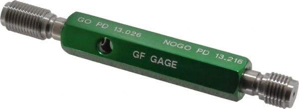 GF Gage - M14x1.50, Class 6H, Double End Plug Thread Go/No Go Gage - Hardened Tool Steel, Size 3 Handle Included - USA Tool & Supply