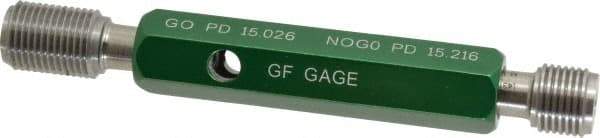 GF Gage - M16x1.50, Class 6H, Double End Plug Thread Go/No Go Gage - Hardened Tool Steel, Size 3 Handle Included - USA Tool & Supply
