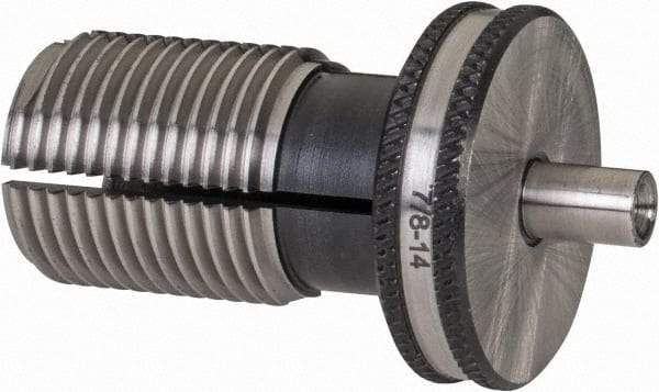 GF Gage - 7/8-14 UNF, 1/2 Inch Thread, Tapped Hole Location Gage - 1-1/8 Inch Head Diameter - USA Tool & Supply