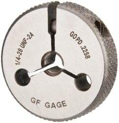 GF Gage - 1/4-28 Go Single Ring Thread Gage - Class 2A - USA Tool & Supply
