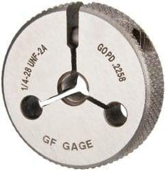 GF Gage - 1/4-28 Go Single Ring Thread Gage - Class 2A - USA Tool & Supply