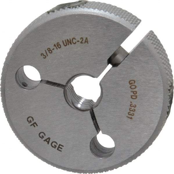 GF Gage - 3/8-16 Go Single Ring Thread Gage - Class 2A - USA Tool & Supply