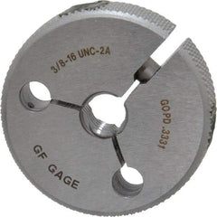 GF Gage - 3/8-16 Go Single Ring Thread Gage - Class 2A - USA Tool & Supply