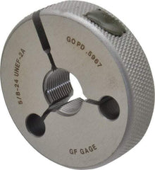 GF Gage - 5/8-24 Go Single Ring Thread Gage - Class 2A - USA Tool & Supply