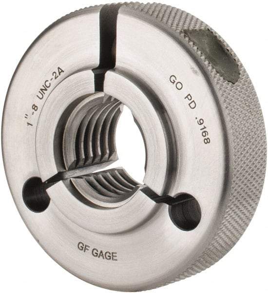 GF Gage - 1-8 Go Single Ring Thread Gage - Class 2A - USA Tool & Supply