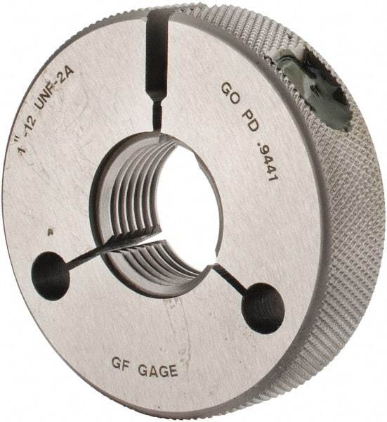 GF Gage - 1-12 Go Single Ring Thread Gage - Class 2A - USA Tool & Supply