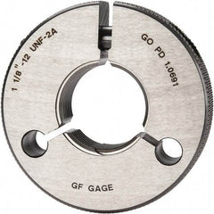 GF Gage - 1-1/8 - 12 Go Single Ring Thread Gage - Class 2A - USA Tool & Supply