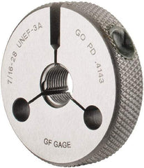GF Gage - 7/16-28 Go Single Ring Thread Gage - Class 3A - USA Tool & Supply