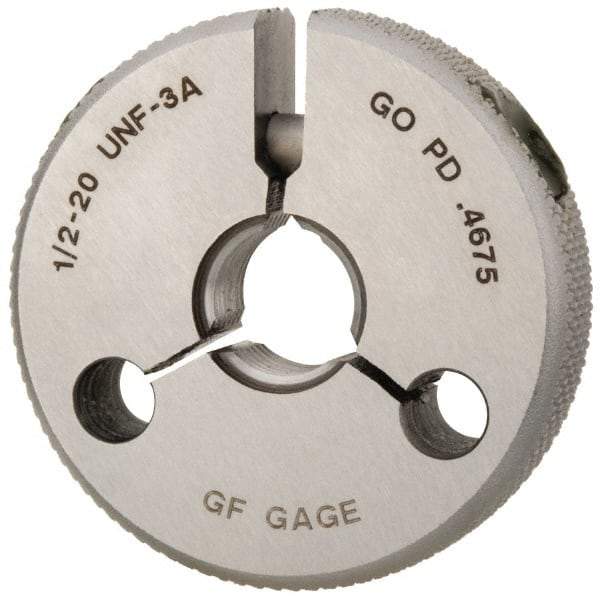 GF Gage - 1/2-20 Go Single Ring Thread Gage - Class 3A - USA Tool & Supply