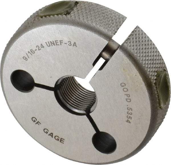 GF Gage - 9/16-24 Go Single Ring Thread Gage - Class 3A - USA Tool & Supply