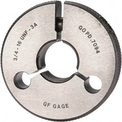 GF Gage - 3/4-16 Go Single Ring Thread Gage - Class 3A - USA Tool & Supply