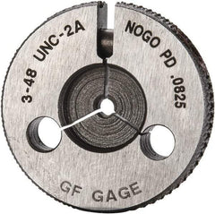 GF Gage - 3-48 No Go Single Ring Thread Gage - Class 2A - USA Tool & Supply