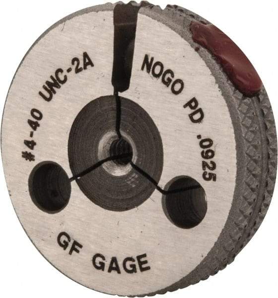 GF Gage - 4-40 No Go Single Ring Thread Gage - Class 2A - USA Tool & Supply