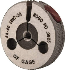 GF Gage - 4-40 No Go Single Ring Thread Gage - Class 2A - USA Tool & Supply