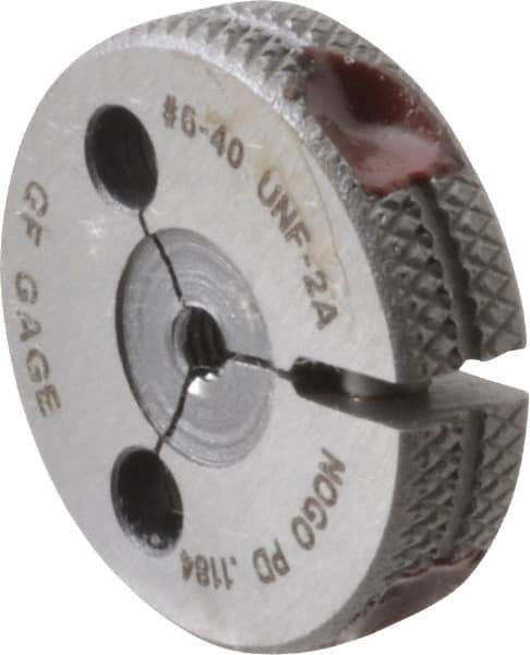 GF Gage - 6-40 No Go Single Ring Thread Gage - Class 2A - USA Tool & Supply