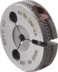 GF Gage - 6-40 No Go Single Ring Thread Gage - Class 2A - USA Tool & Supply