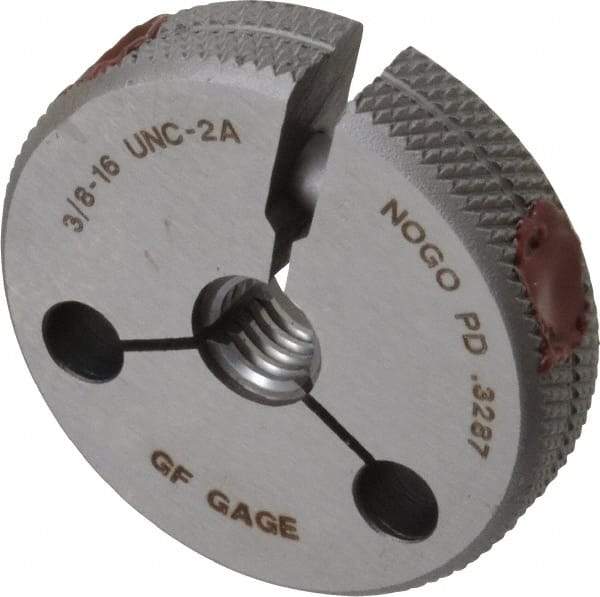 GF Gage - 3/8-16 No Go Single Ring Thread Gage - Class 2A - USA Tool & Supply