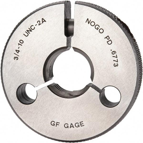 GF Gage - 3/4-10 No Go Single Ring Thread Gage - Class 2A - USA Tool & Supply