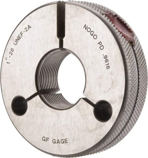 GF Gage - 1-20 No Go Single Ring Thread Gage - Class 2A - USA Tool & Supply