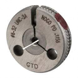 GF Gage - 6-32 No Go Single Ring Thread Gage - Class 3A - USA Tool & Supply