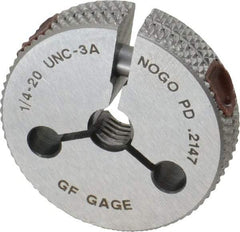 GF Gage - 1/4-20 No Go Single Ring Thread Gage - Class 3A - USA Tool & Supply