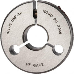 GF Gage - 3/4-16 No Go Single Ring Thread Gage - Class 3A - USA Tool & Supply