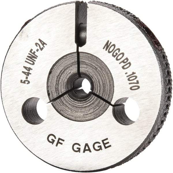 GF Gage - 5-44 Go/No Go Double Ring Thread Gage - Class 2A - USA Tool & Supply