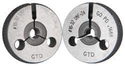 GF Gage - 10-32 Go/No Go Double Ring Thread Gage - Class 2A - USA Tool & Supply