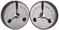 GF Gage - 1/4-28 Go/No Go Double Ring Thread Gage - Class 2A - USA Tool & Supply