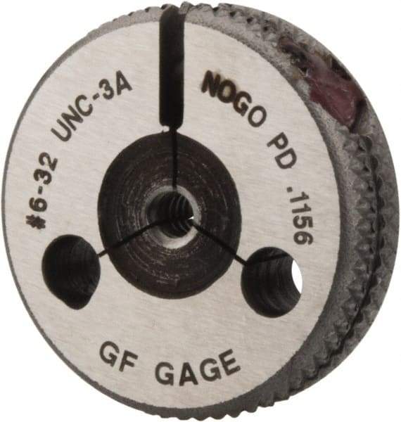 GF Gage - 6-32 Go/No Go Double Ring Thread Gage - Class 3A - USA Tool & Supply