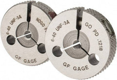 GF Gage - 6-40 Go/No Go Double Ring Thread Gage - Class 3A - USA Tool & Supply
