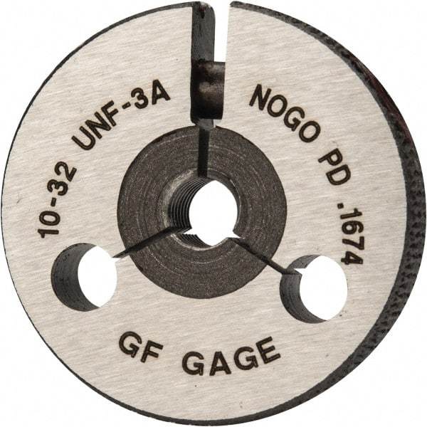 GF Gage - 10-32 Go/No Go Double Ring Thread Gage - Class 3A - USA Tool & Supply