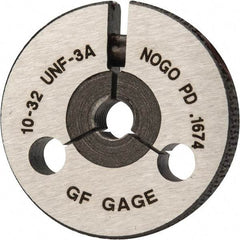 GF Gage - 10-32 Go/No Go Double Ring Thread Gage - Class 3A - USA Tool & Supply