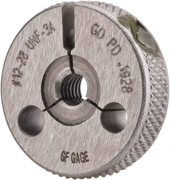 GF Gage - 12-28 Go/No Go Double Ring Thread Gage - Class 3A - USA Tool & Supply