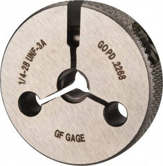 GF Gage - 1/4-28 Go/No Go Double Ring Thread Gage - Class 3A - USA Tool & Supply