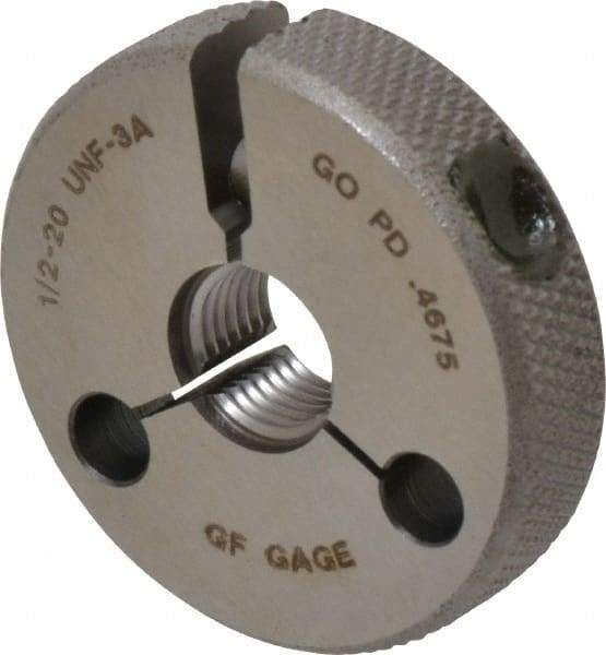 GF Gage - 1/2-20 Go/No Go Double Ring Thread Gage - Class 3A - USA Tool & Supply