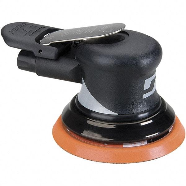 Dynabrade - 12,000 OPM, 18 CFM Air Consumption, Palm Air Orbital Sander - Round Pad, 1/4 NPT Inlet - USA Tool & Supply