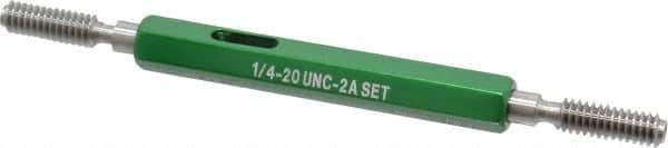 GF Gage - 1/4-20 Go/No Go Truncated Taperlock Thread Setting Plug Gage - Class 2A, Size 1 Handle, Steel - USA Tool & Supply