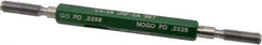 GF Gage - 1/4-28 Go/No Go Truncated Taperlock Thread Setting Plug Gage - Class 2A, Size 1 Handle, Steel - USA Tool & Supply