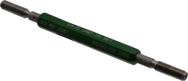 GF Gage - 1/4-32 Go/No Go Truncated Taperlock Thread Setting Plug Gage - Class 2A, Size 1 Handle, Steel - USA Tool & Supply