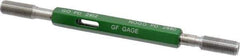 GF Gage - 5/16-32 Go/No Go Truncated Taperlock Thread Setting Plug Gage - Class 2A, Size 1 Handle, Steel - USA Tool & Supply