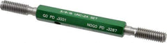 GF Gage - 3/8-16 Go/No Go Truncated Taperlock Thread Setting Plug Gage - Class 2A, Size 2 Handle, Steel - USA Tool & Supply