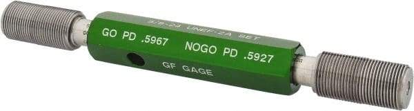 GF Gage - 5/8-24 Go/No Go Truncated Taperlock Thread Setting Plug Gage - Class 2A, Size 3 Handle, Steel - USA Tool & Supply