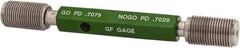 GF Gage - 3/4-16 Go/No Go Truncated Taperlock Thread Setting Plug Gage - Class 2A, Size 3 Handle, Steel - USA Tool & Supply